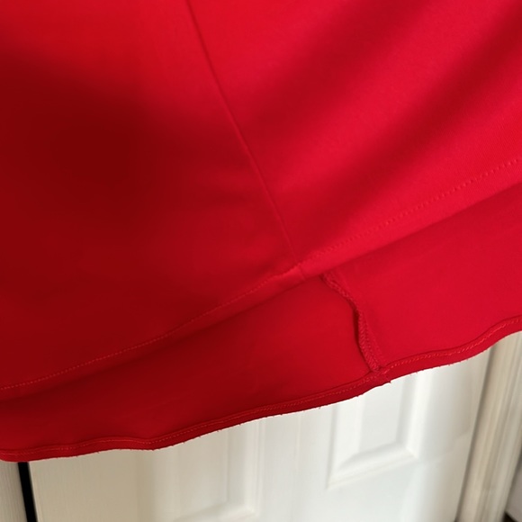 Red Gown with Mesh Cut outs - Picture 12 of 12